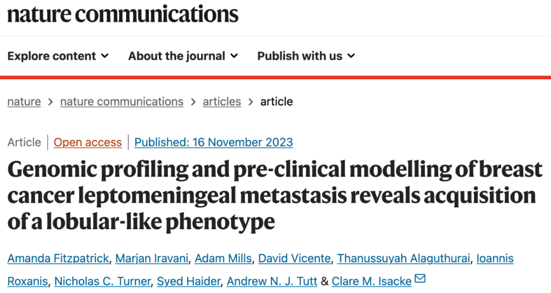 Nature子刊：患者來源的類器官，為乳腺癌腦轉(zhuǎn)移帶來新見解